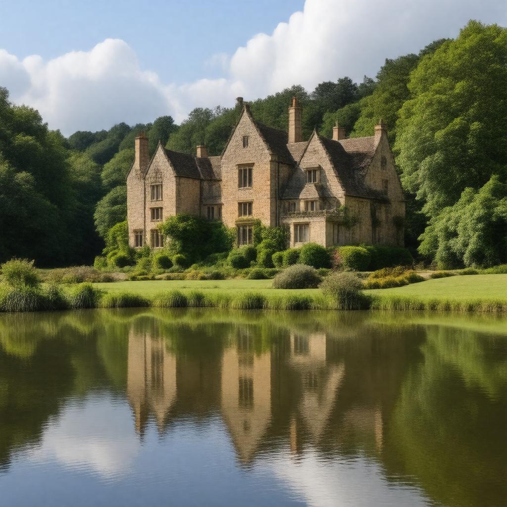Click to view larger image AI-created image of Scotney Castle