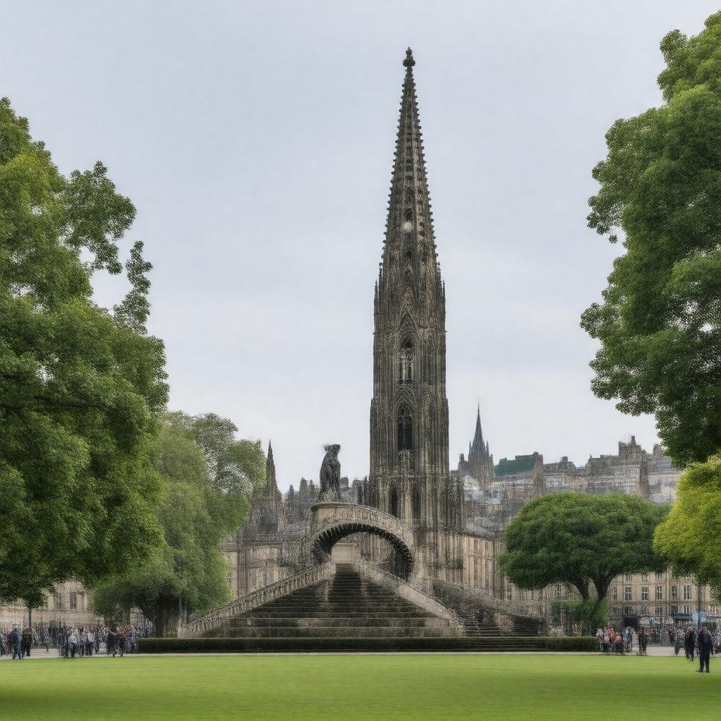 Click to view larger image AI-created image of Scott Monument