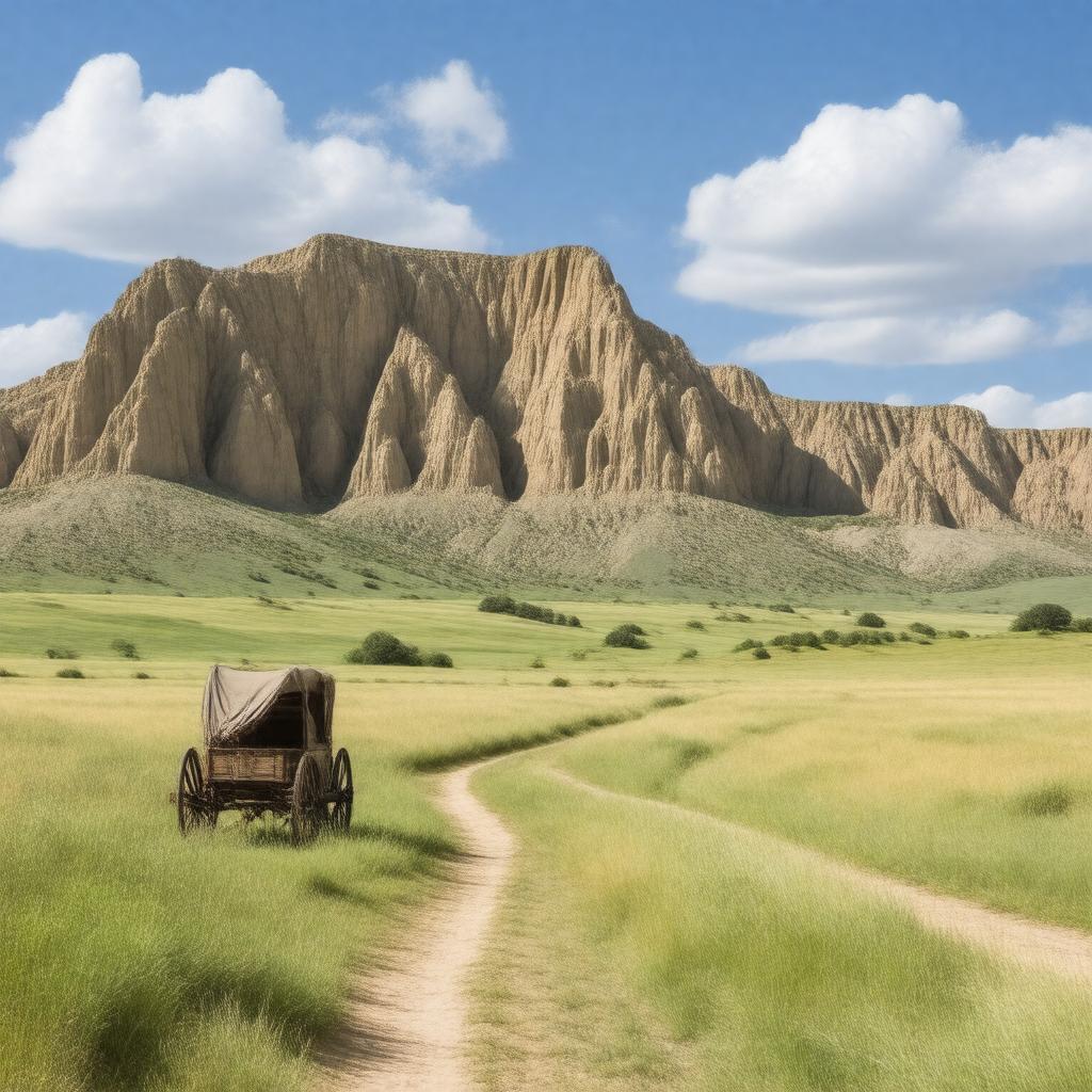 AI-created image of Scotts Bluff National Monument