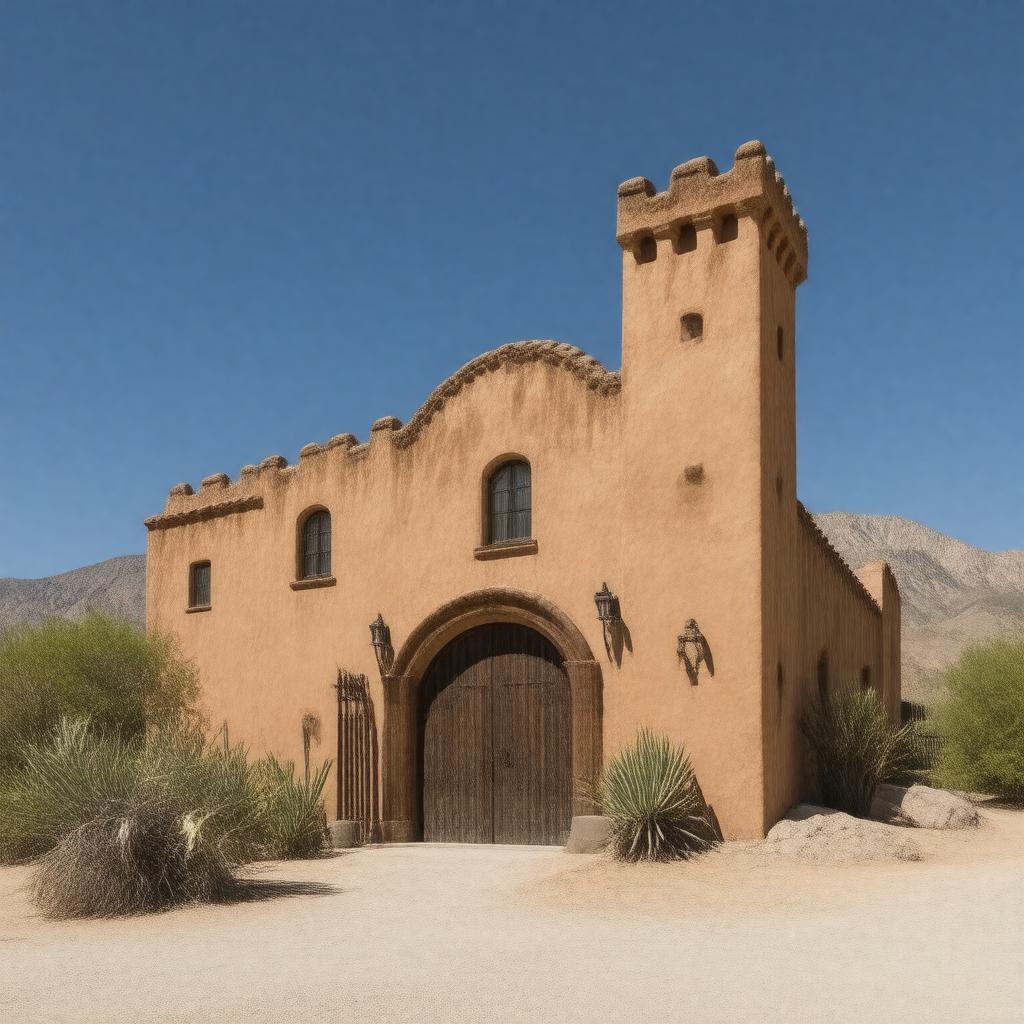 Click to view larger image AI-created image of Scotty's Castle