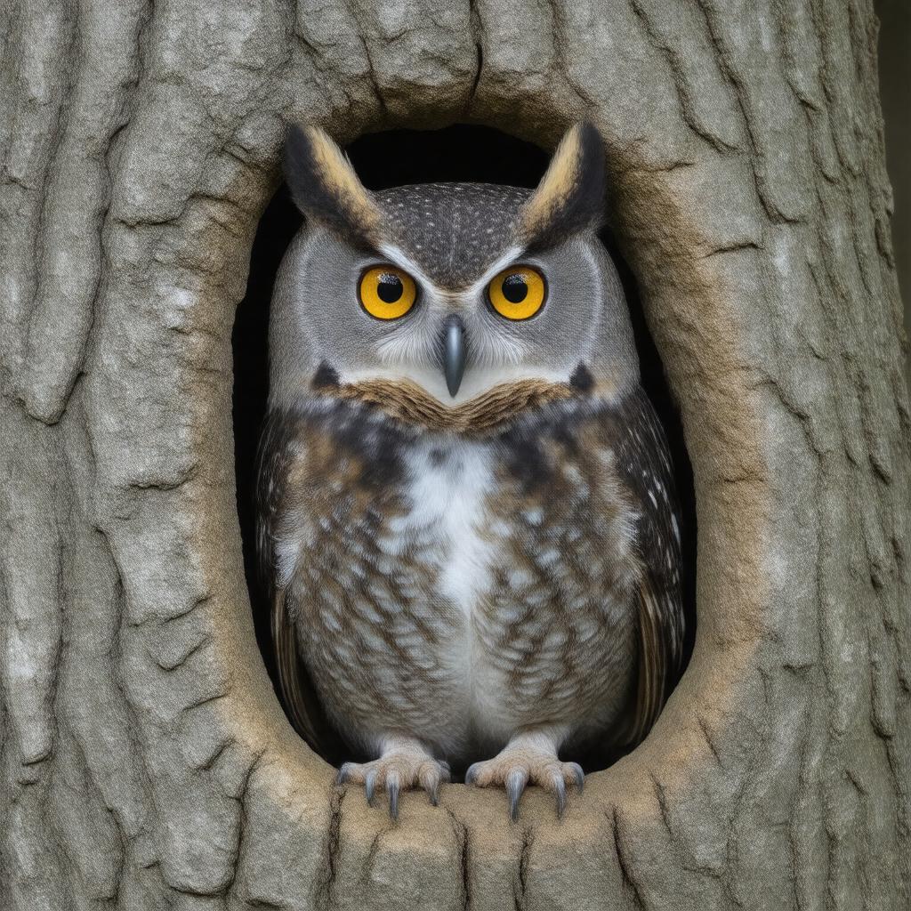 Click to view larger image AI-created image of Screech owl