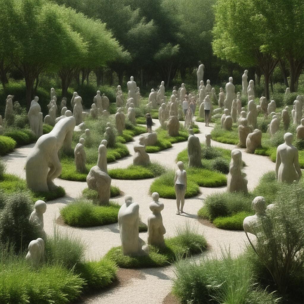 Click to view larger image AI-created image of Sculpture Garden