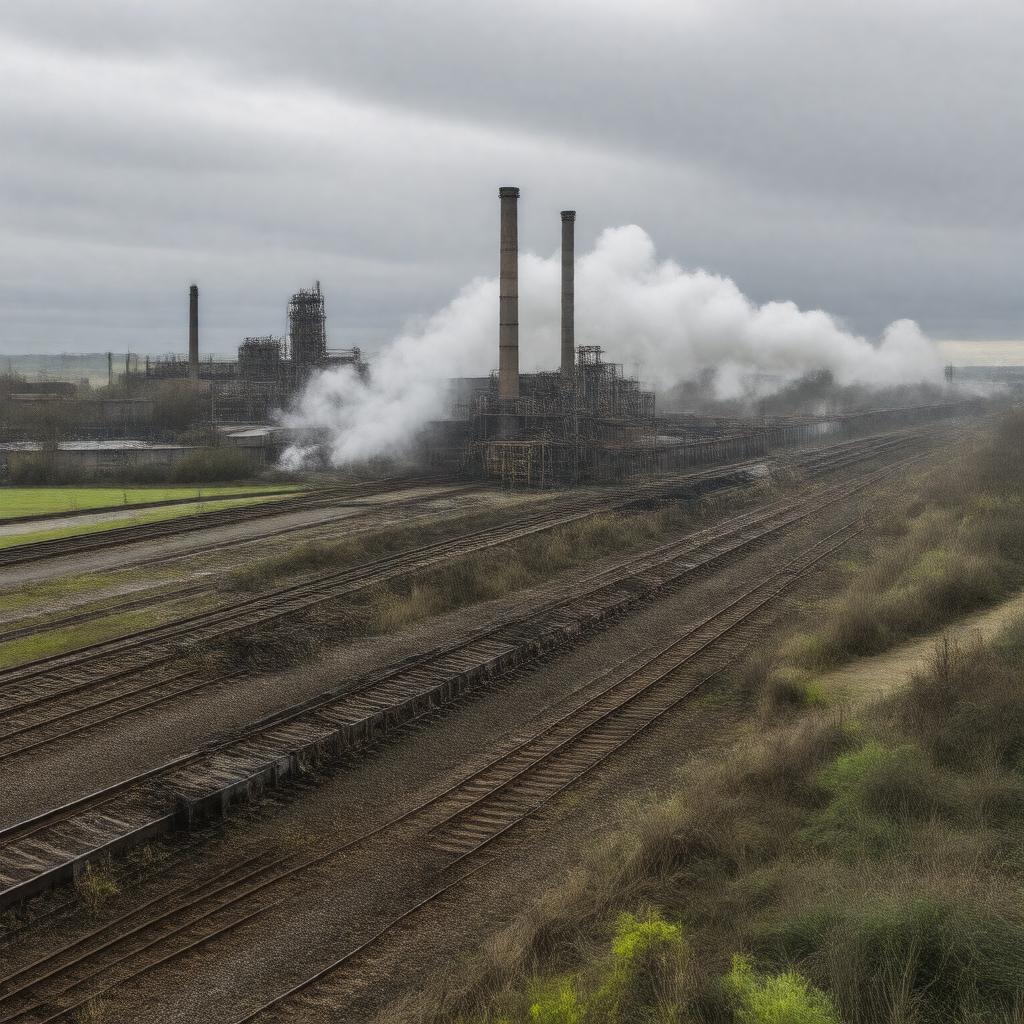 Click to view larger image AI-created image of Scunthorpe Steelworks