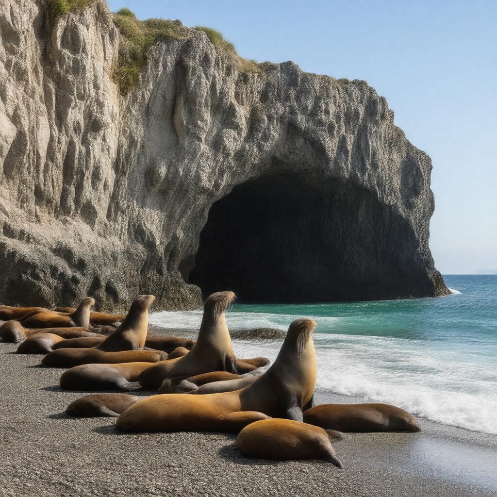 AI-created image of Sea Lion Caves