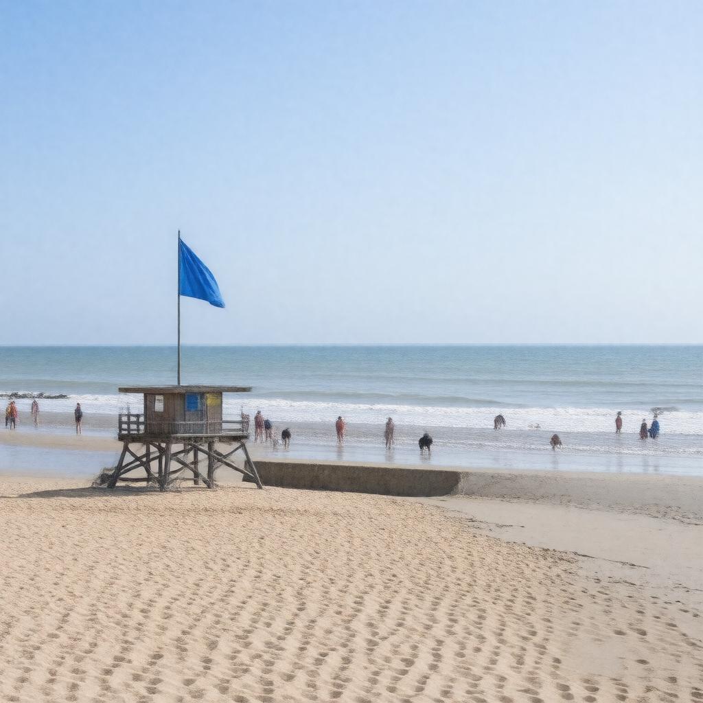 Click to view larger image AI-created image of Sea Palling Beach