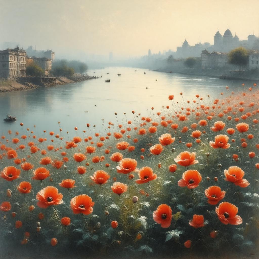 AI-created image of Sea of Poppies