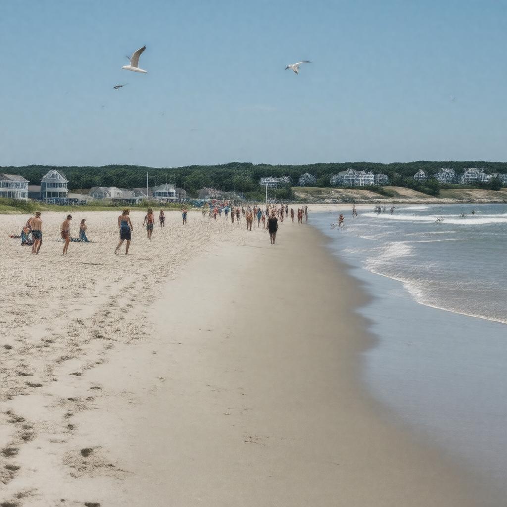 Click to view larger image AI-created image of Seagull Beach