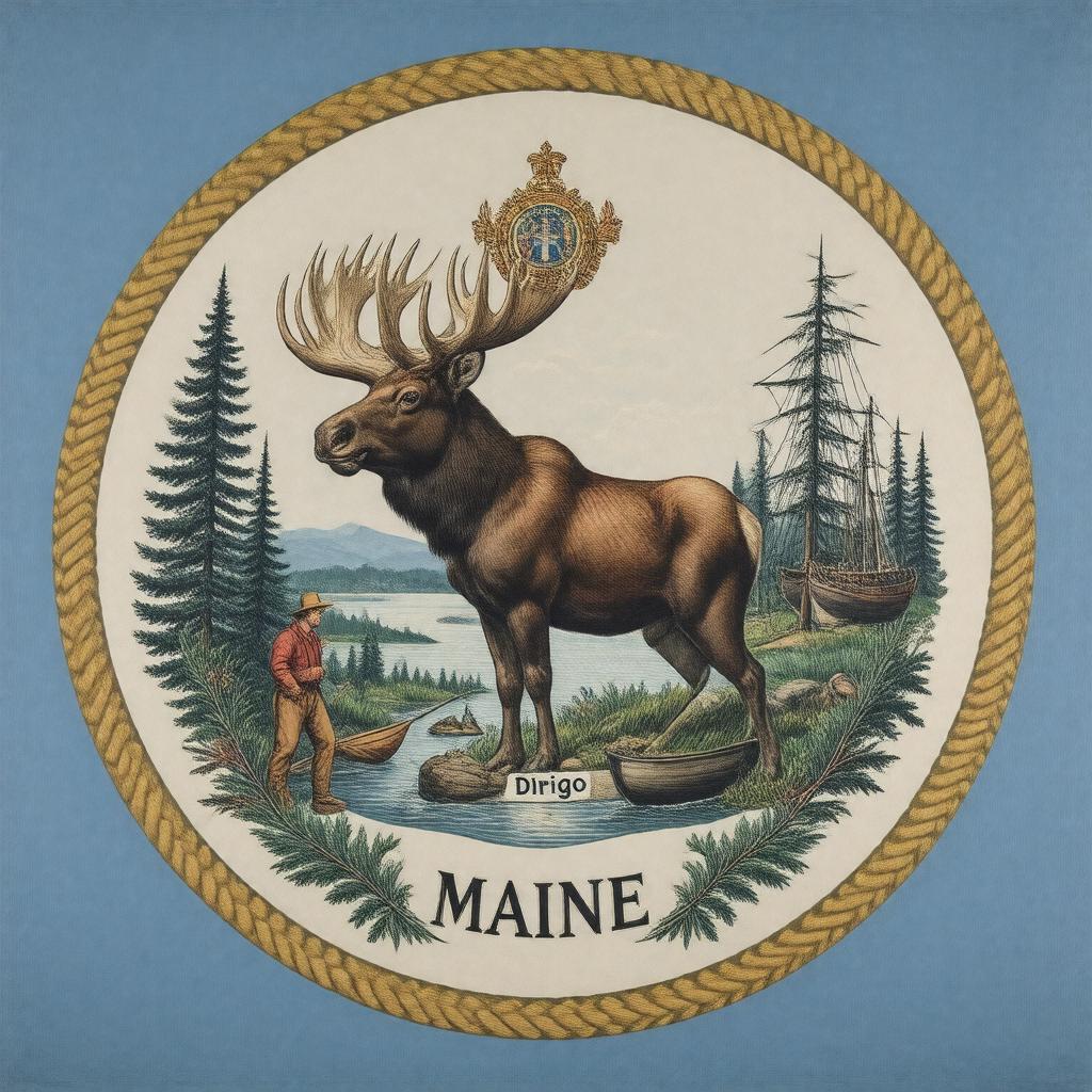 AI-created image of Seal of Maine