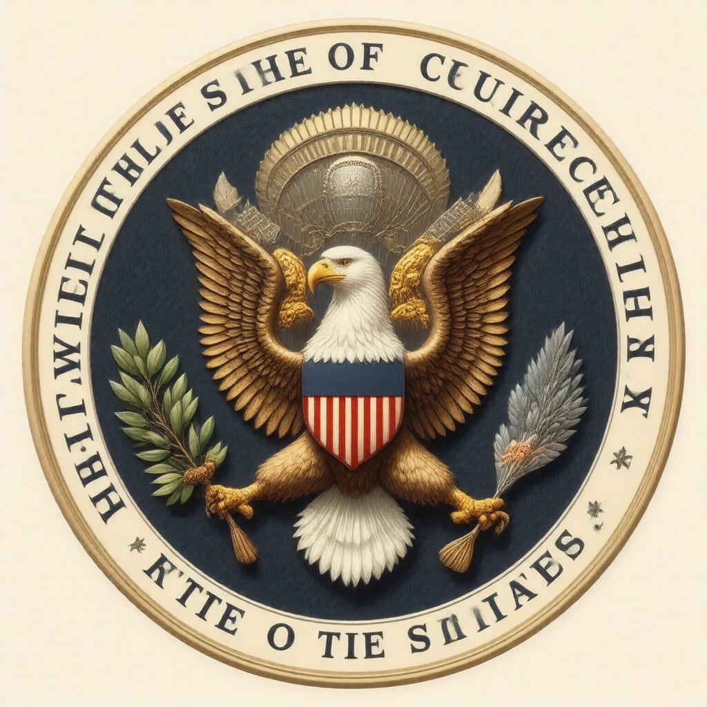 Click to view larger image AI-created image of Seal of the Supreme Court of the United States