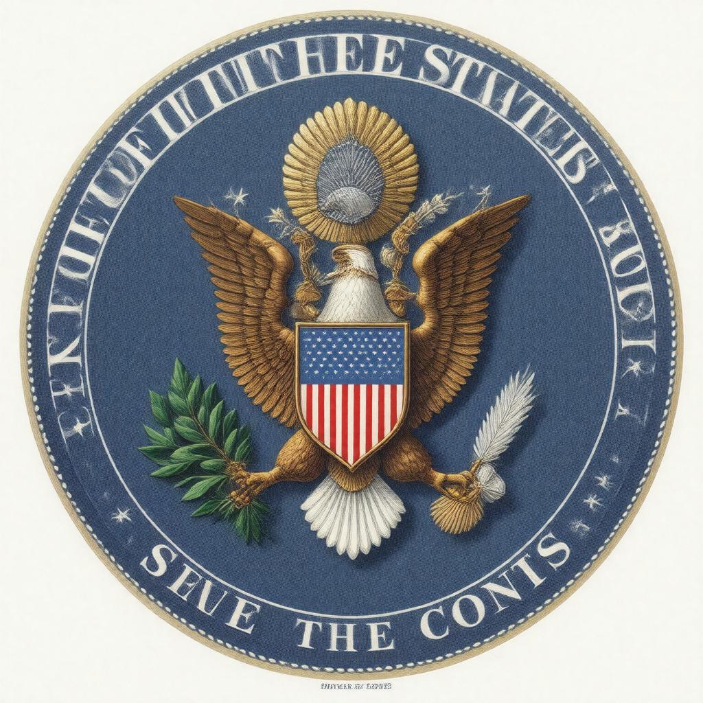 Click to view larger image AI-created image of Seal of the United States Congress