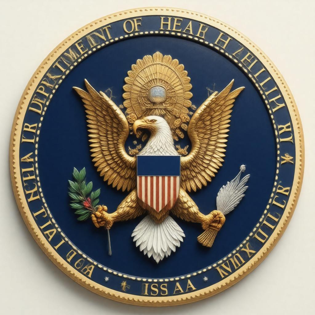 Click to view larger image AI-created image of Seal of the United States Department of Health and Human Services