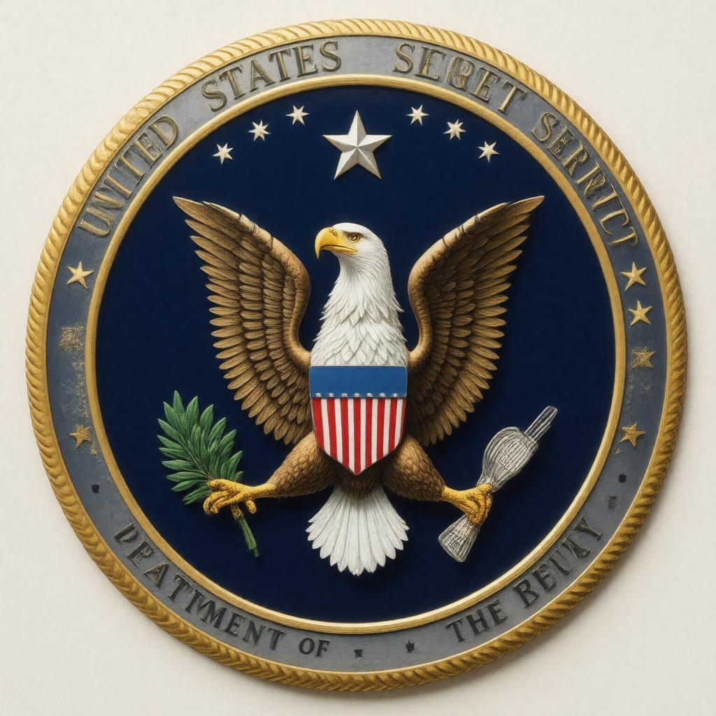 Click to view larger image AI-created image of Seal of the United States Secret Service