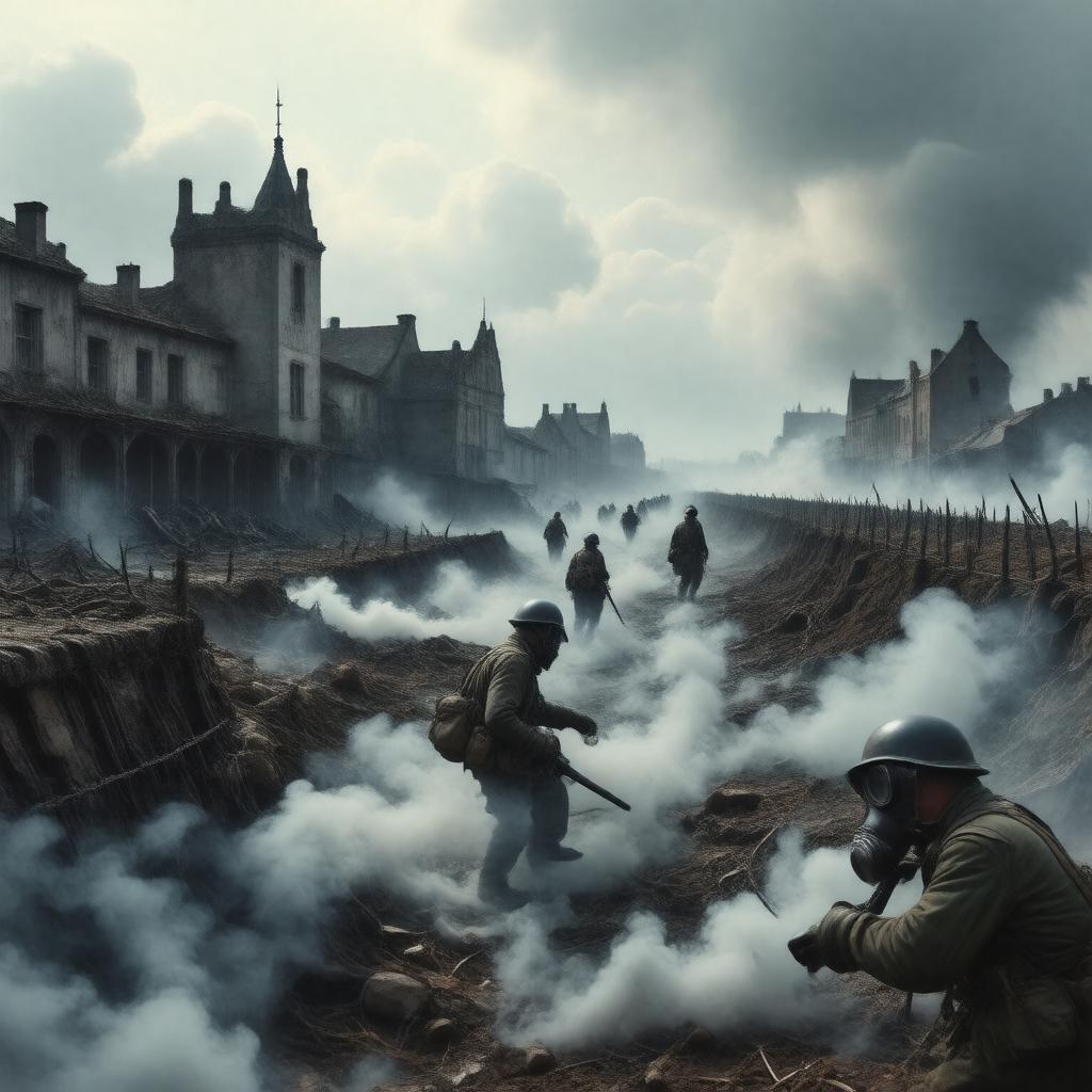 Click to view larger image AI-created image of Second Battle of Ypres