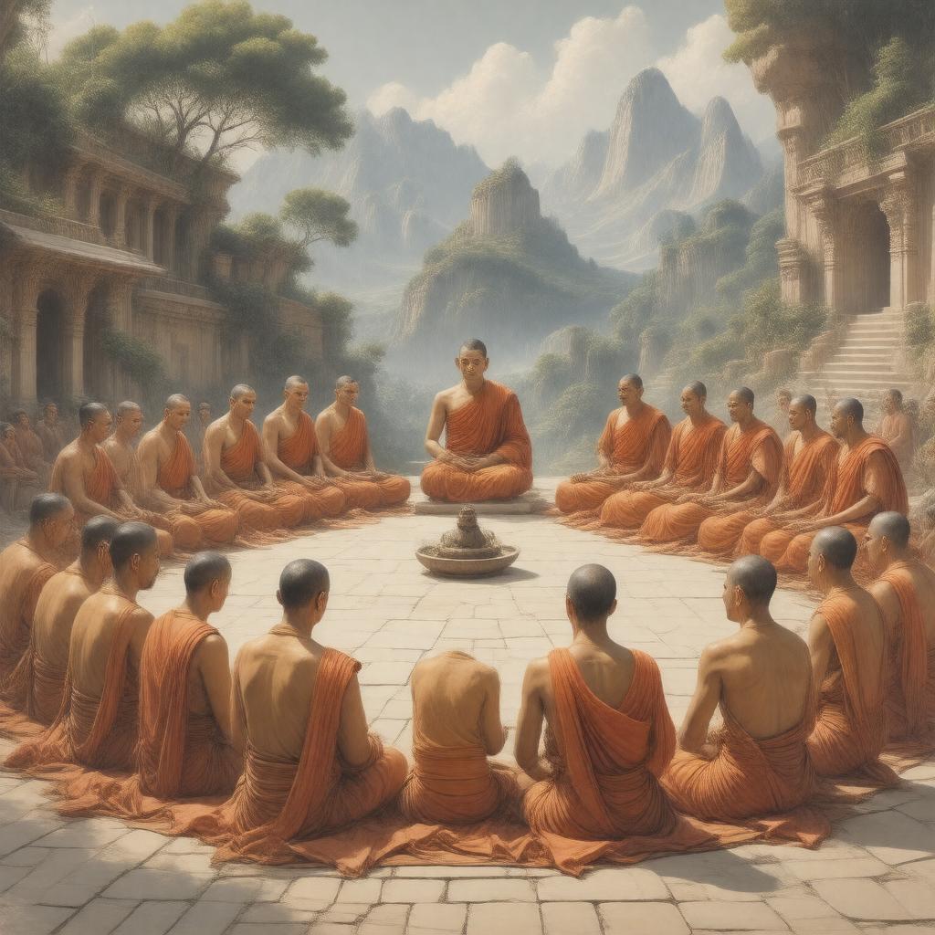 Click to view larger image AI-created image of Second Buddhist Council