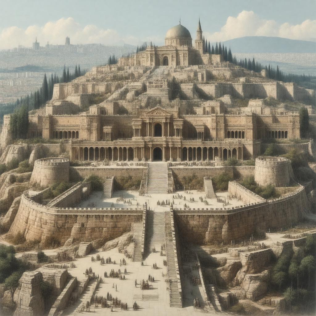 AI-created image of Second Jewish Temple