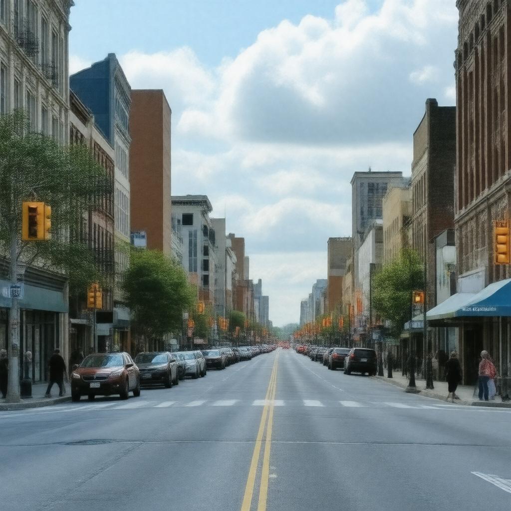 Click to view larger image AI-created image of Second Street