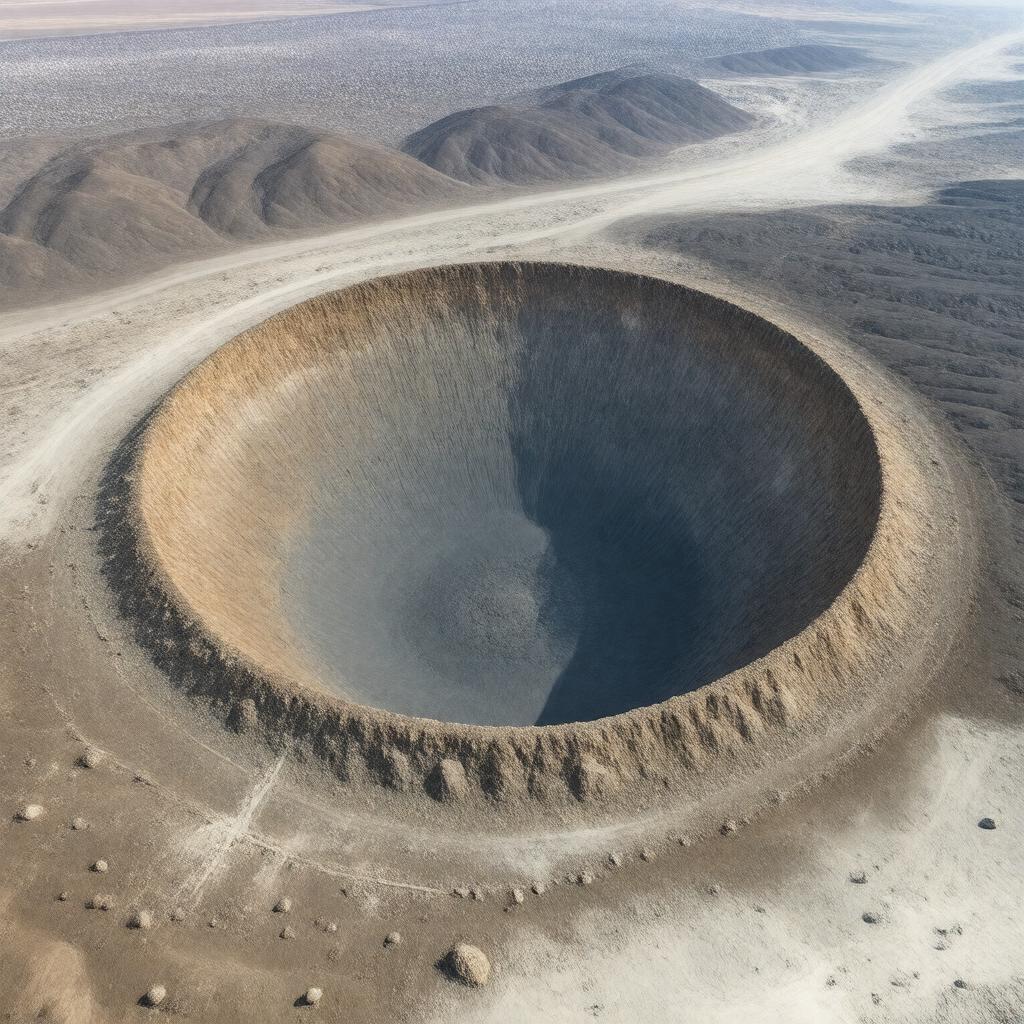 AI-created image of Sedan Crater