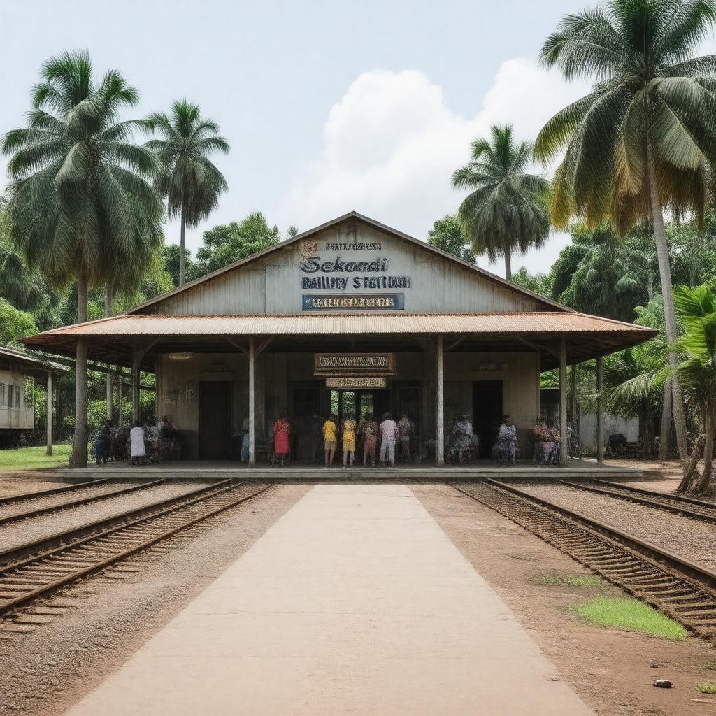 AI-created image of Sekondi Railway Station