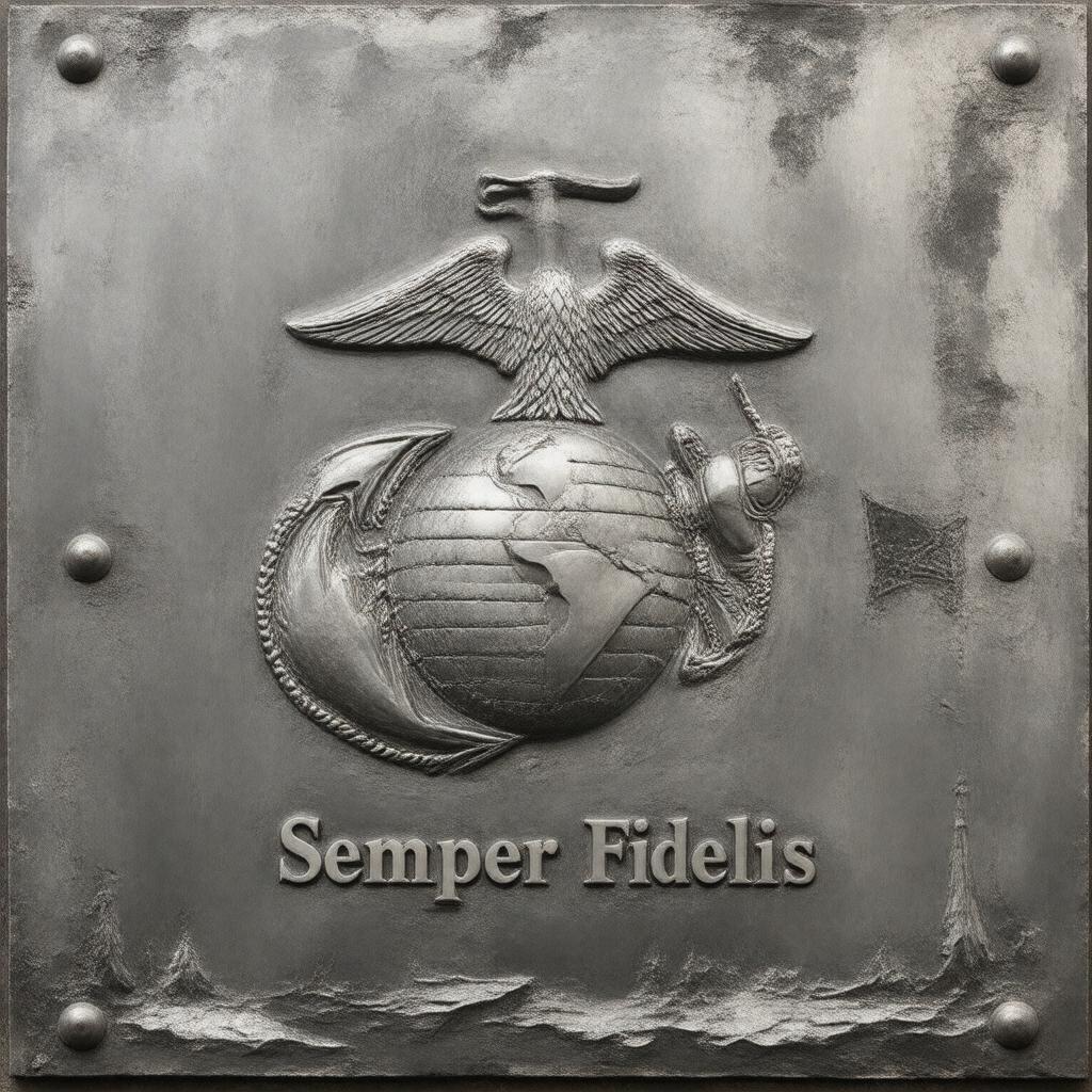Click to view larger image AI-created image of Semper Fidelis (Marine Corps)