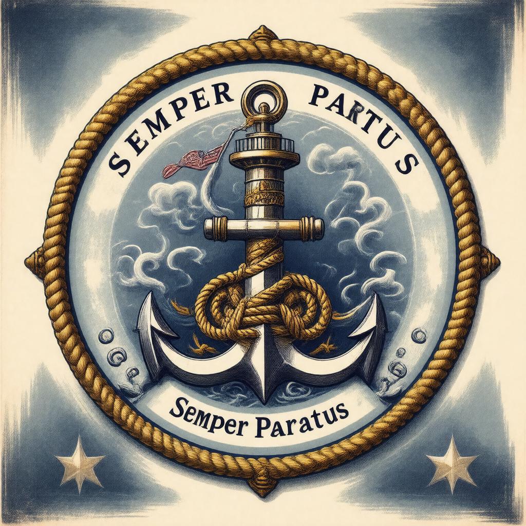 Click to view larger image AI-created image of Semper Paratus (Coast Guard)