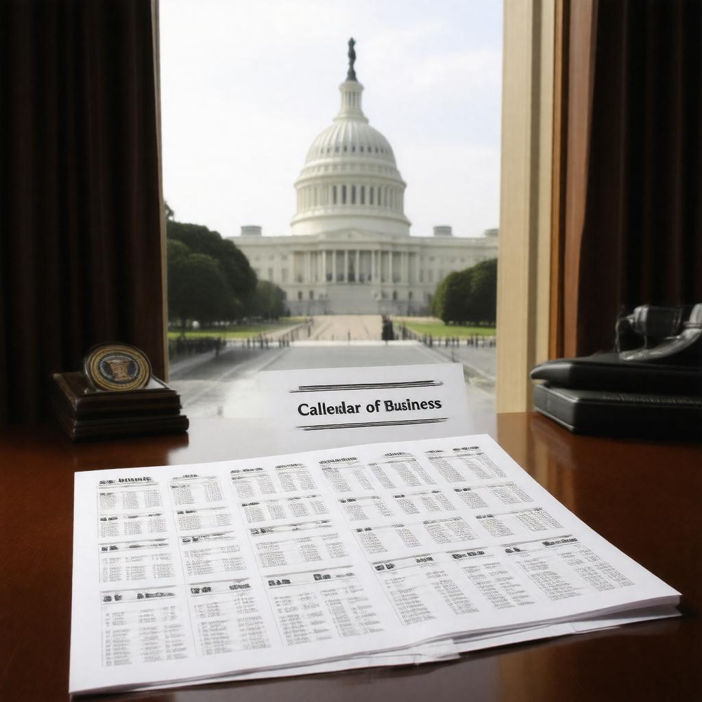 Click to view larger image AI-created image of Senate Calendar of Business