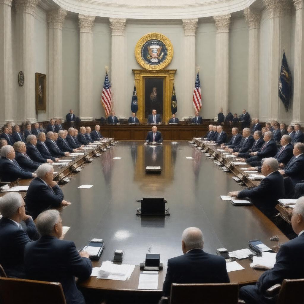 Click to view larger image AI-created image of Senate Democratic Caucus