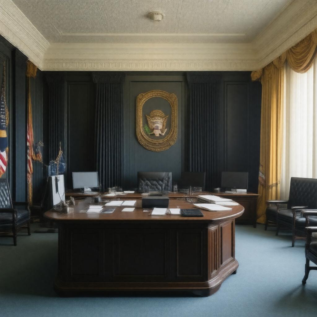Click to view larger image AI-created image of Senate Democratic Cloakroom