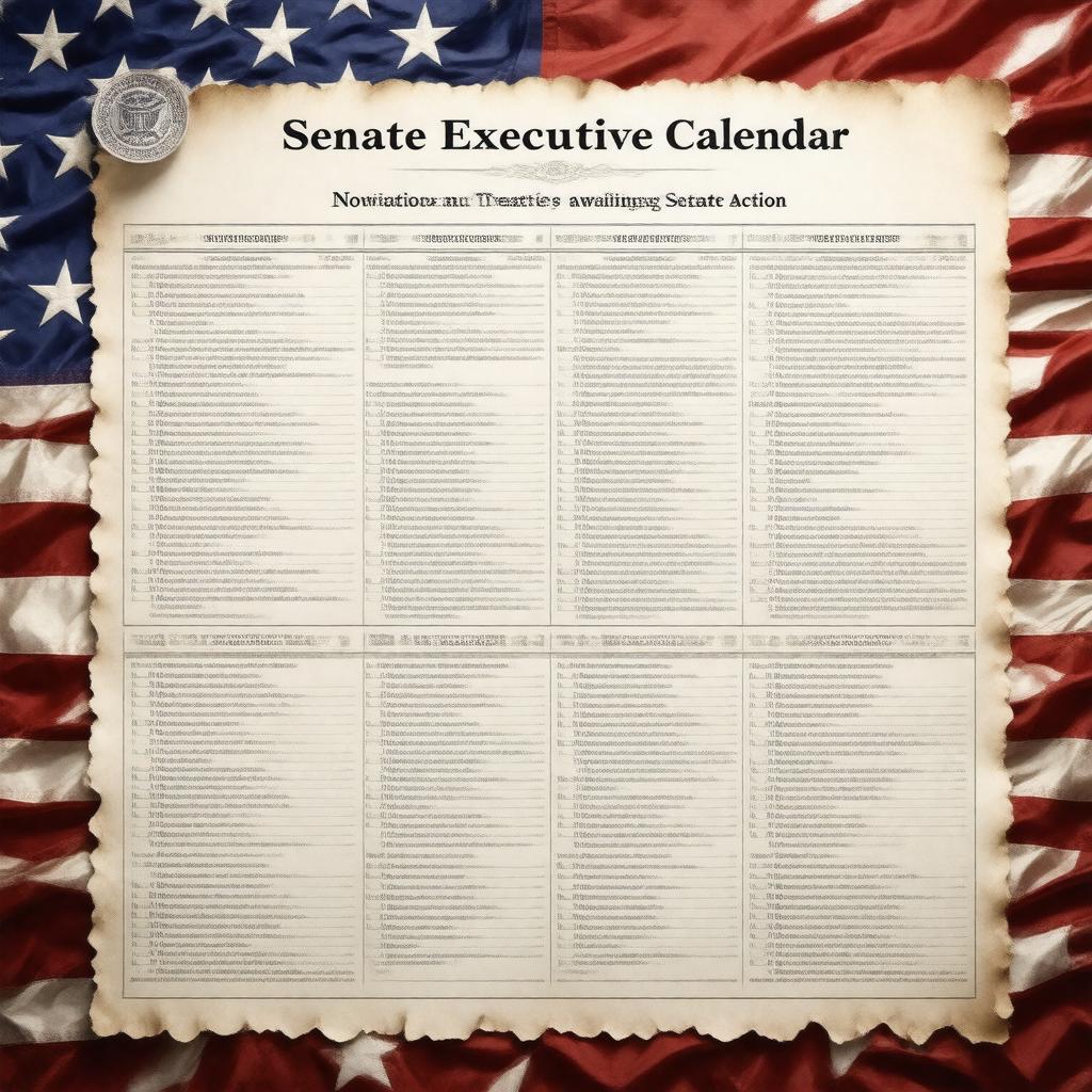 Click to view larger image AI-created image of Senate Executive Calendar