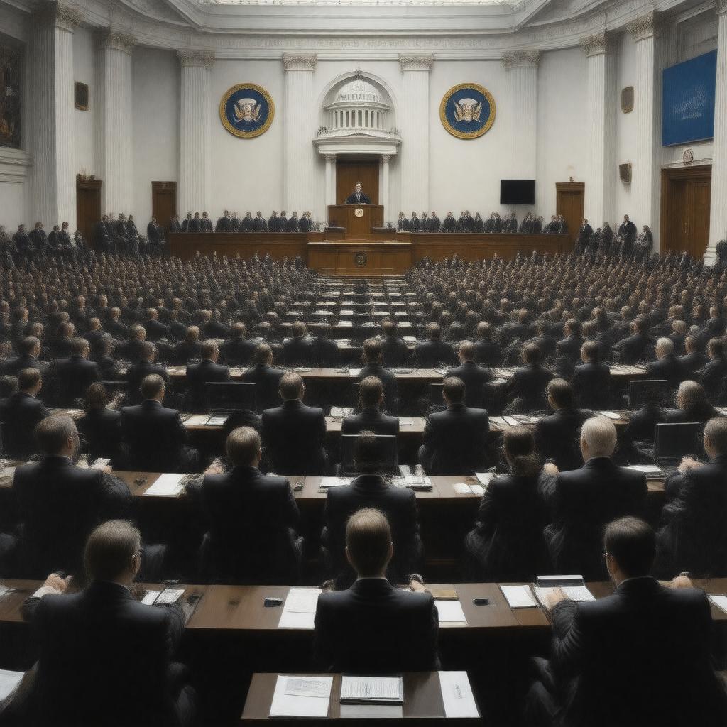 Click to view larger image AI-created image of Senate Press Gallery