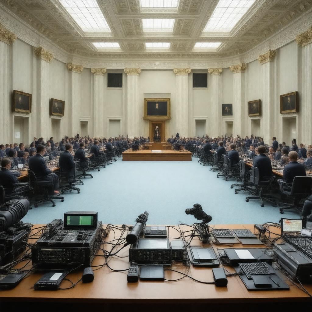 Click to view larger image AI-created image of Senate Radio-TV Gallery