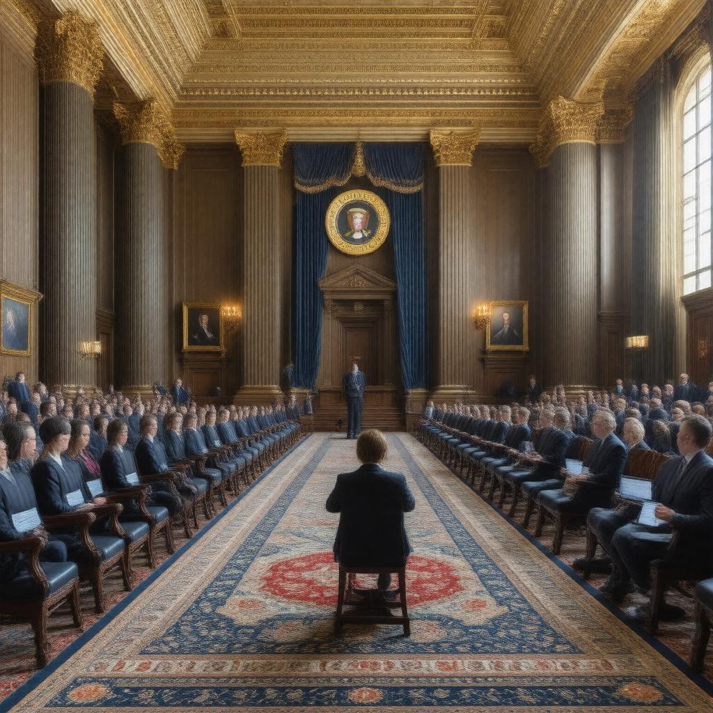 Click to view larger image AI-created image of Senate Republican Cloakroom