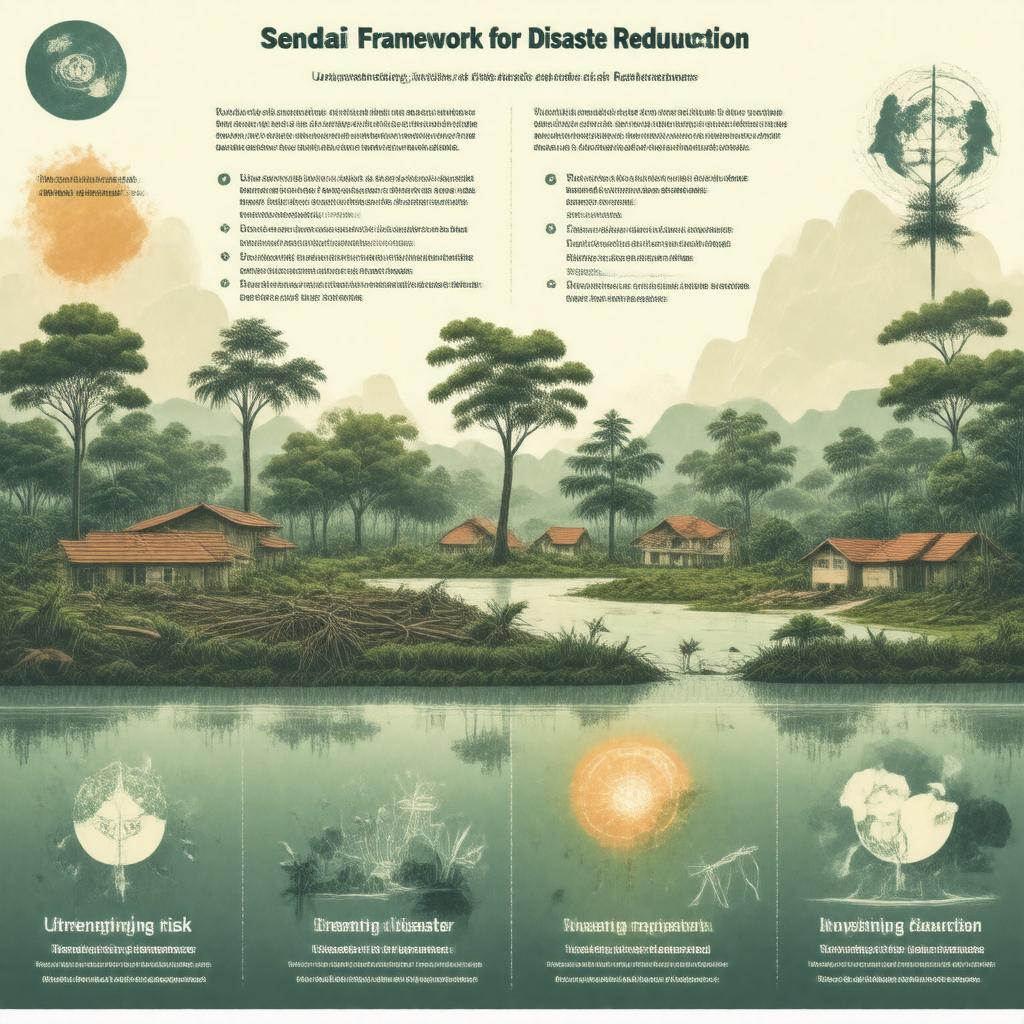 AI-created image of Sendai Framework for Disaster Risk Reduction
