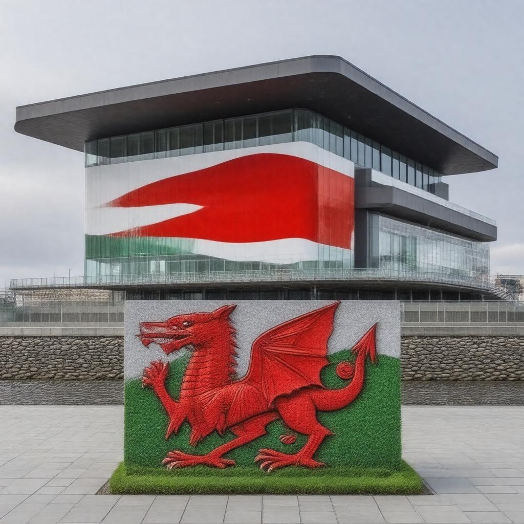 AI-created image of Senedd Cymru