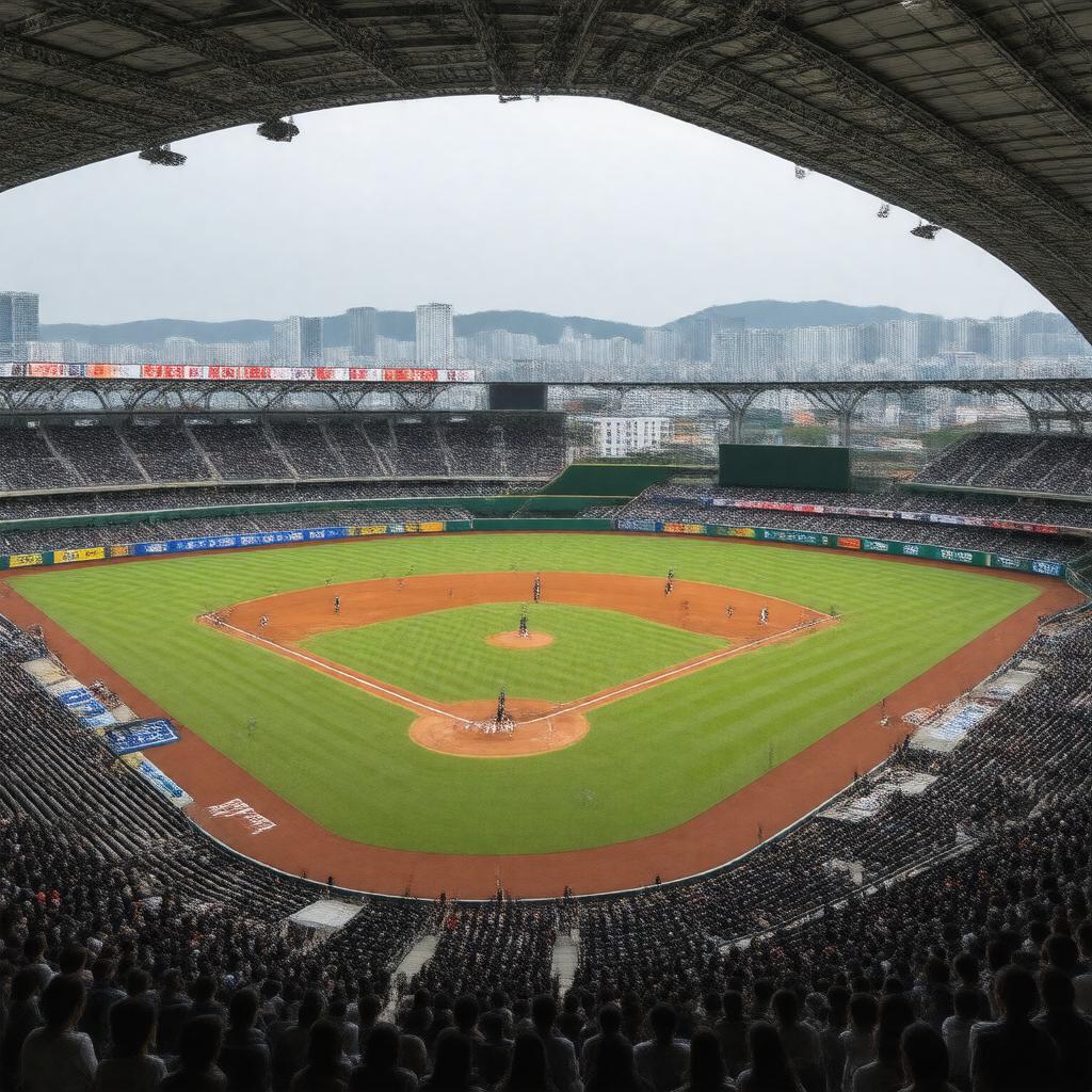 AI-created image of Seoul Jamsil Baseball Stadium