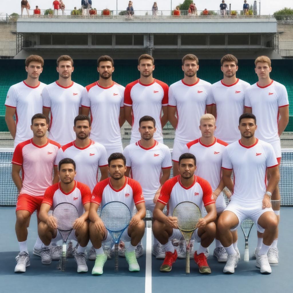 AI-created image of Serbia tennis team