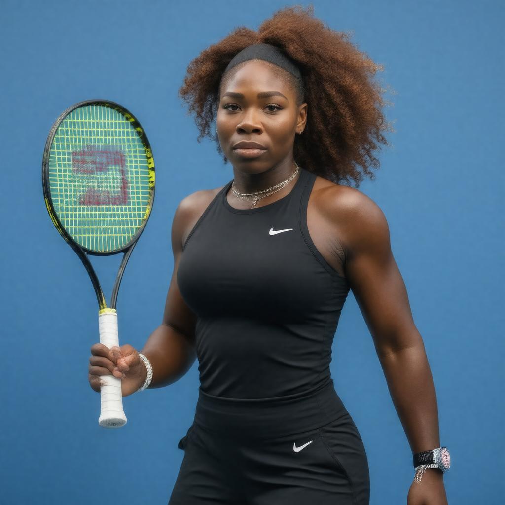 AI-created image of Serena Williams