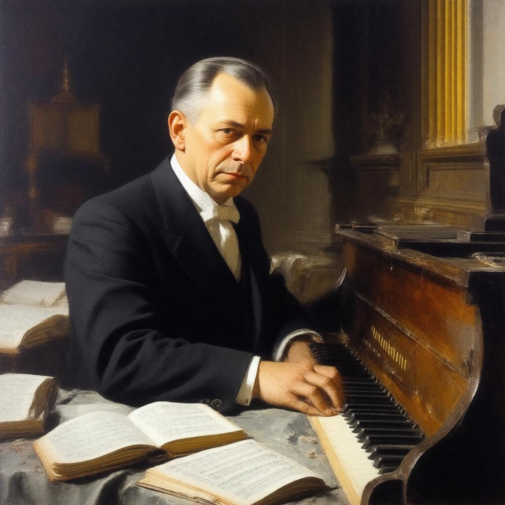 AI-created image of Sergei Rachmaninoff