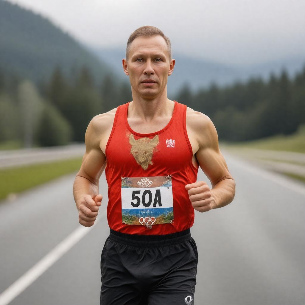 Click to view larger image AI-created image of Sergey Kirdyapkin