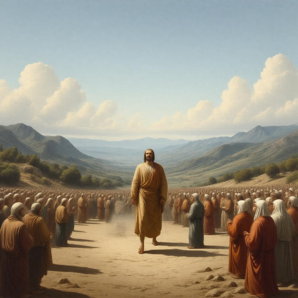 Click to view larger image AI-created image of Sermon on the Plain