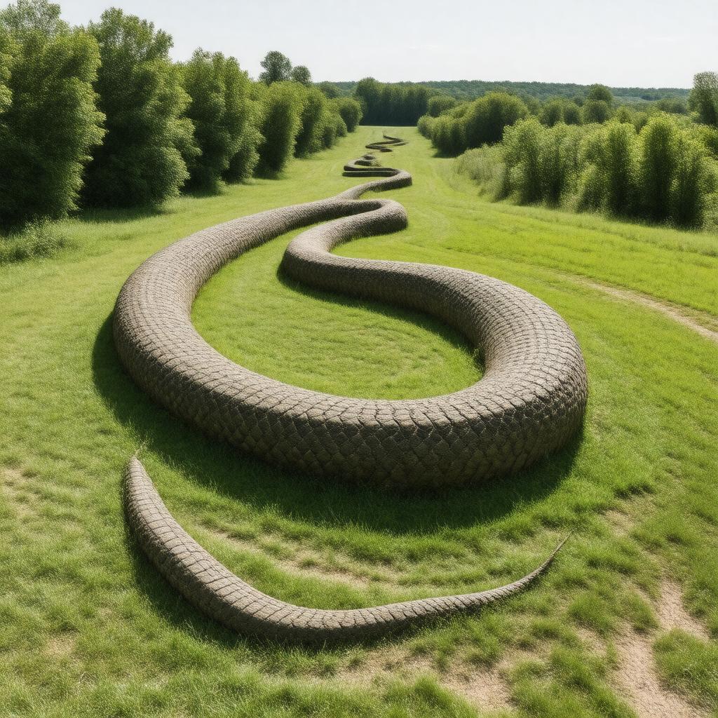 AI-created image of Serpent Mound