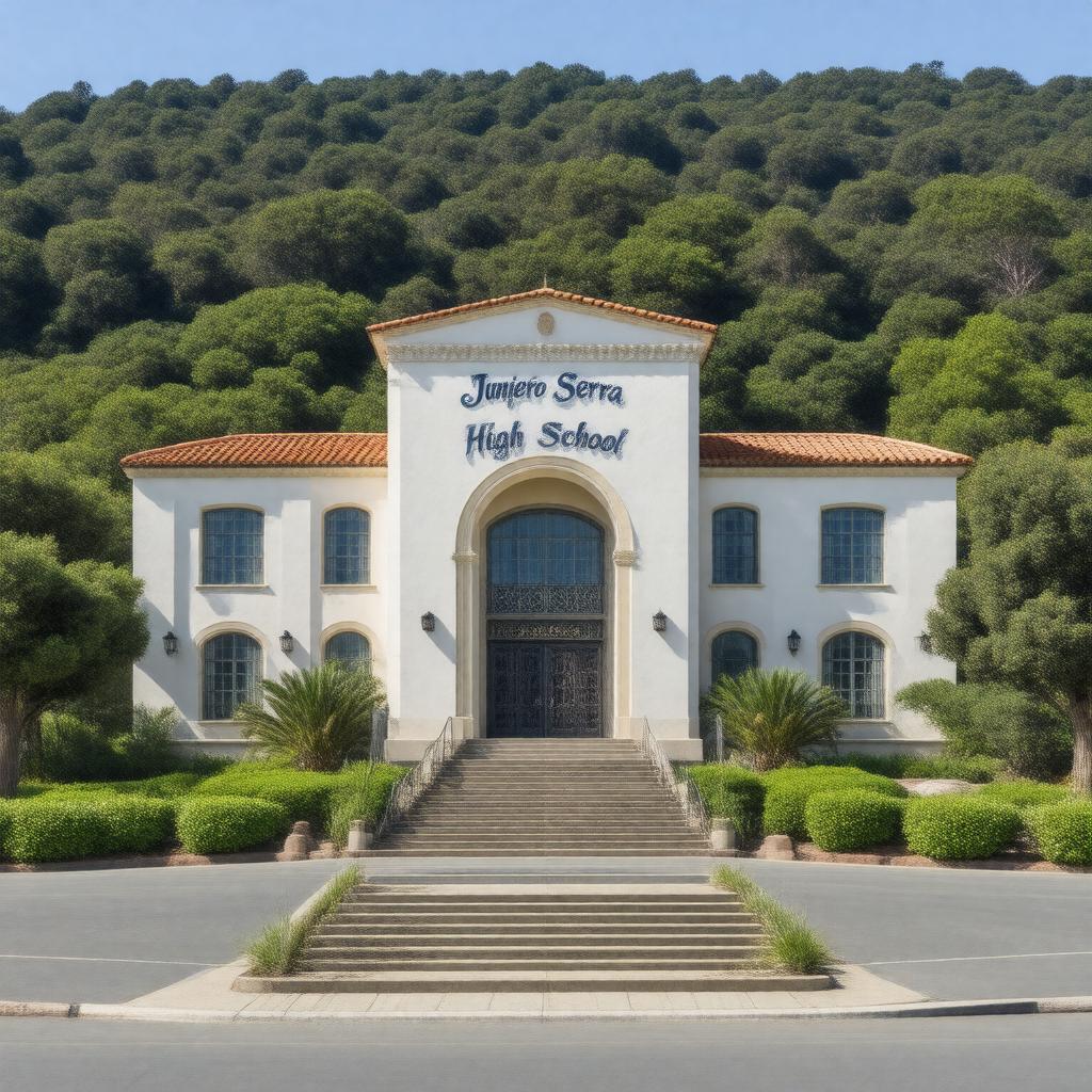 AI-created image of Serra High School (San Mateo, California)