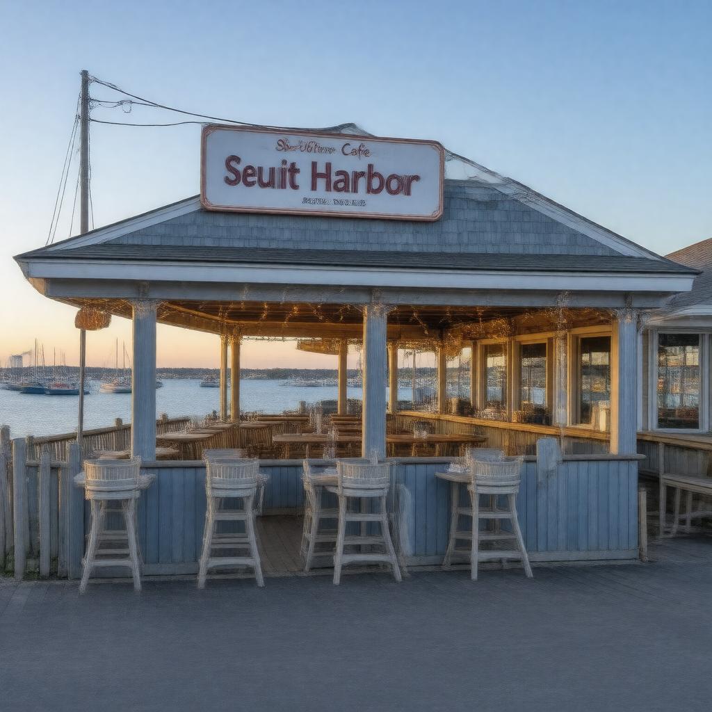 Click to view larger image AI-created image of Sesuit Harbor Cafe