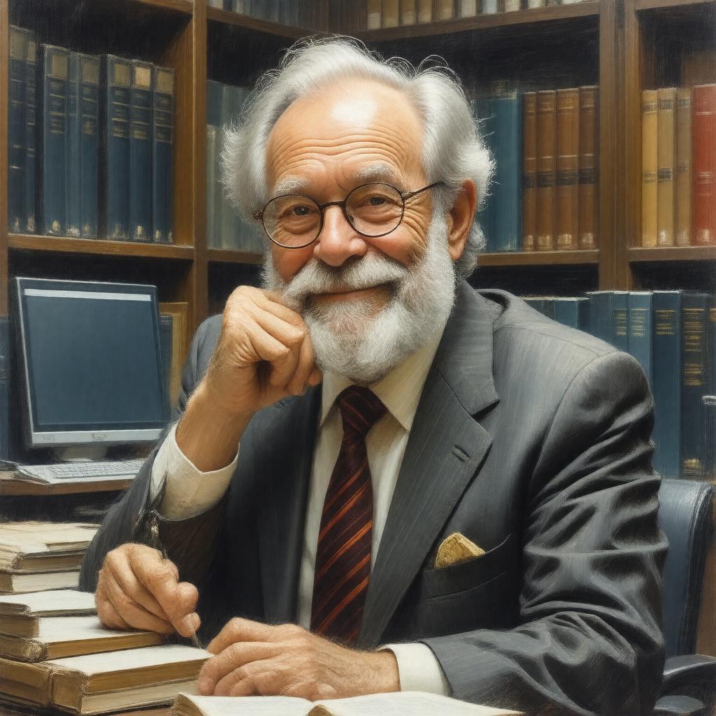 AI-created image of Seymour Papert