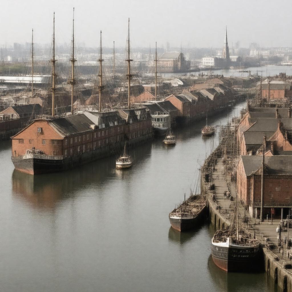 AI-created image of Shadwell, London, England