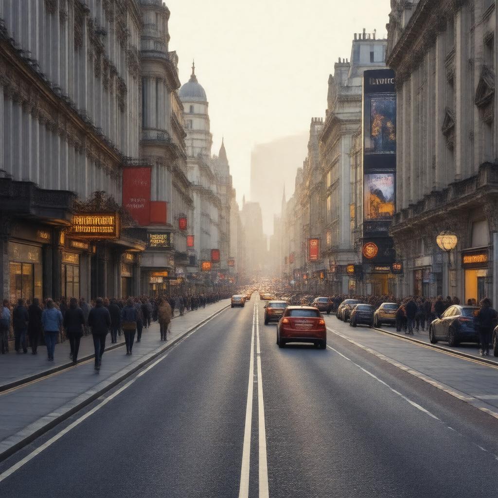 AI-created image of Shaftesbury Avenue