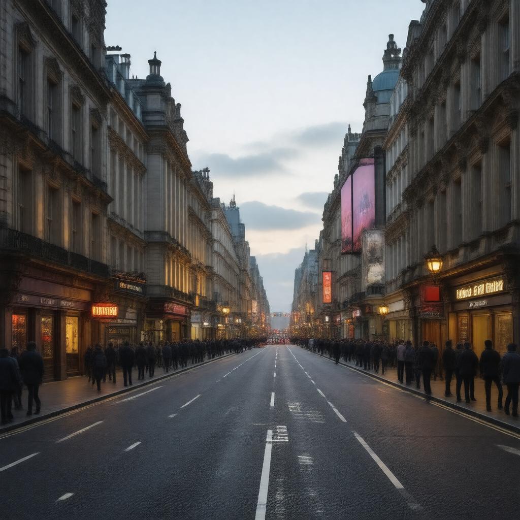 AI-created image of Shaftesbury Avenue, London