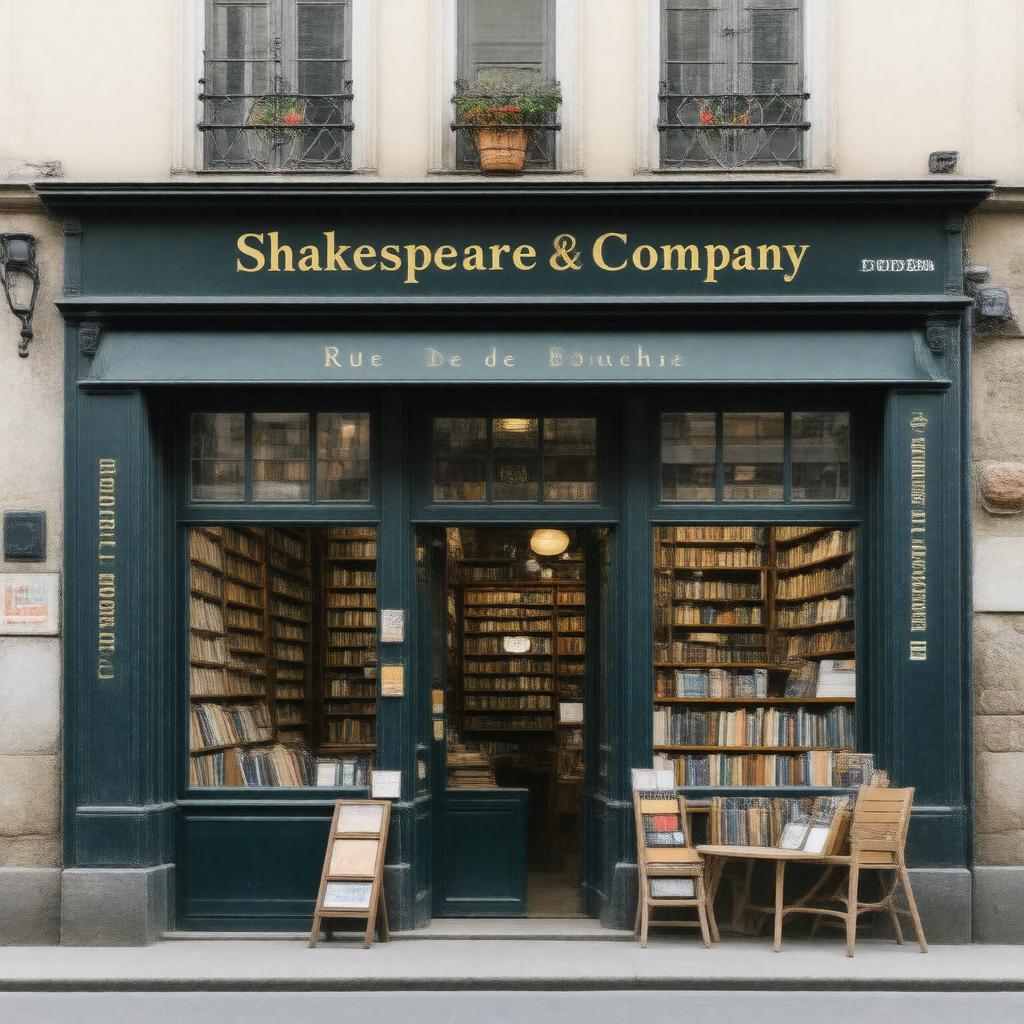 AI-created image of Shakespeare & Company
