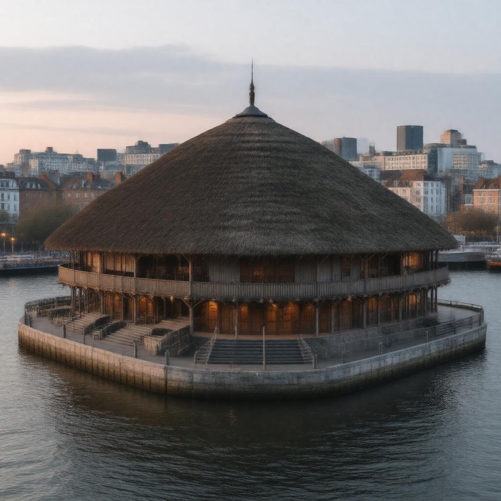 AI-created image of Shakespeare's Globe Theatre