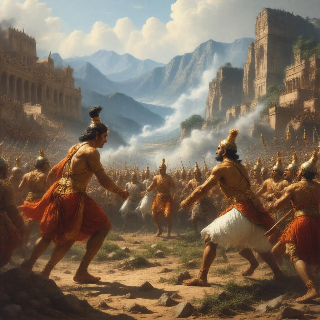 Click to view larger image AI-created image of Shalya Parva