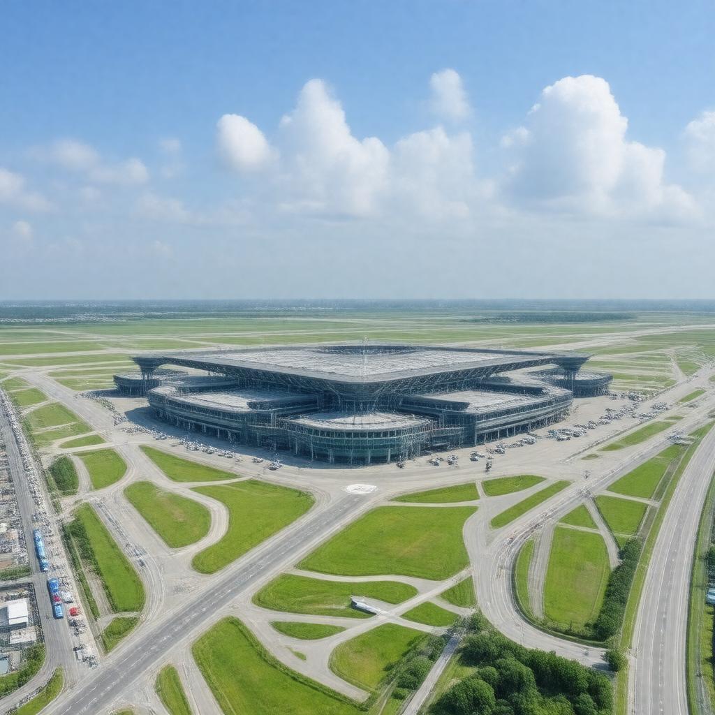 AI-created image of Shanghai Hongqiao International Airport